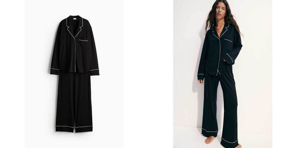 Piżama bawełniana Koszula ze Spodniami L NOWA Kolekcja czarna PROMOCJA