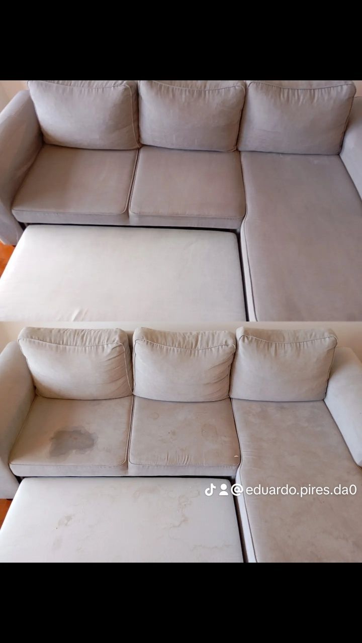 Limpeza e higienização de sofás colchões puffe almofadas carpetes