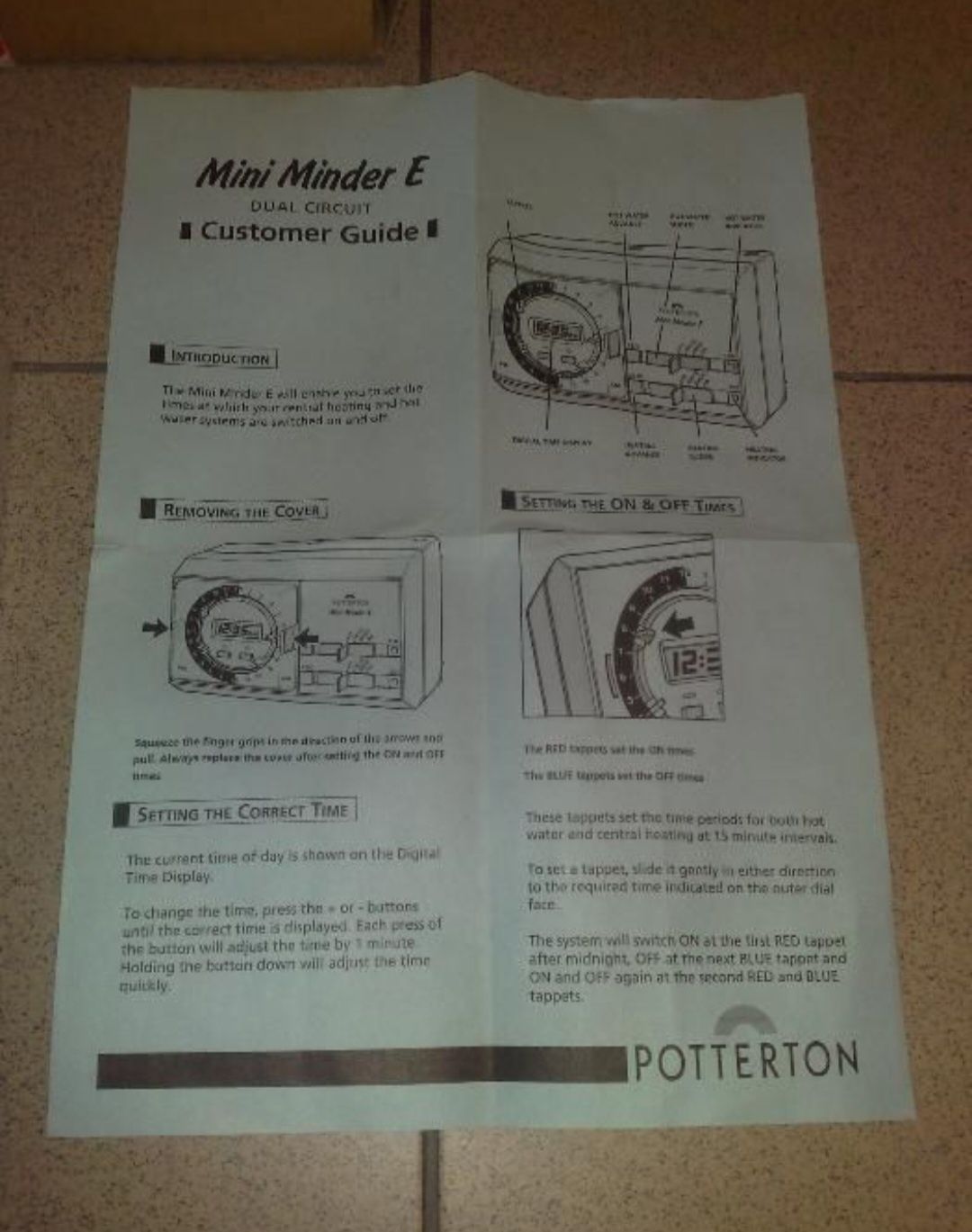 POTTERTON-MINI-MINDER-E-Dual- Circut-Programmer/ nowy / Anglia