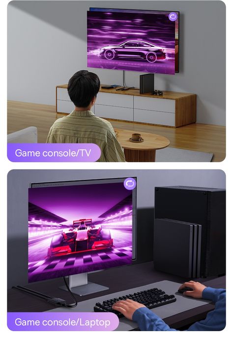 HDMI сплиттер коммутатор 2 порта Baseus 2-in-1 HDMI кабель 1м.4К 60гц