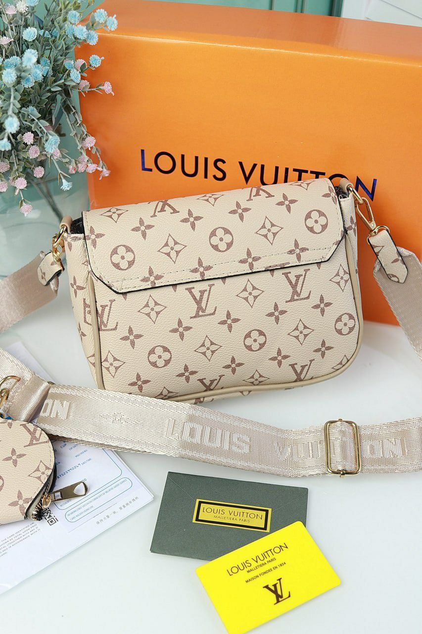 Сумка Луи Витон 2 в 1, женская сумочка Louis Vuitton, сумка кросс боди