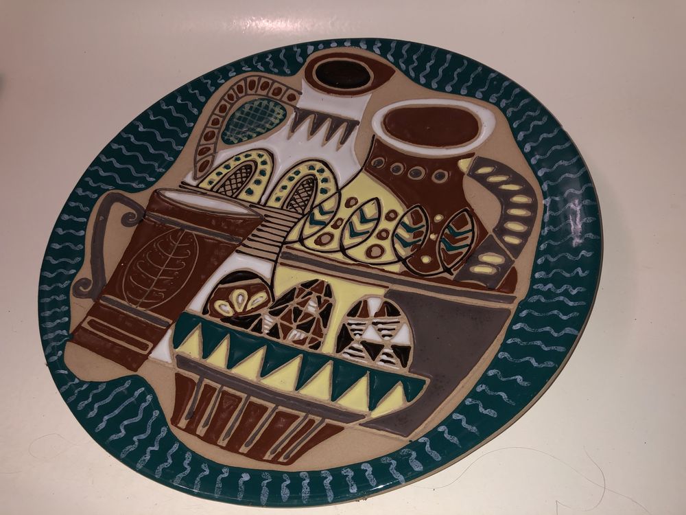 Декоративная коллекционная тарелка ЛКСФ 35 см Пасхальный натюрморт