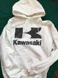 Bluza Kawasaki, L, biała bluza kangurka, nadruk,