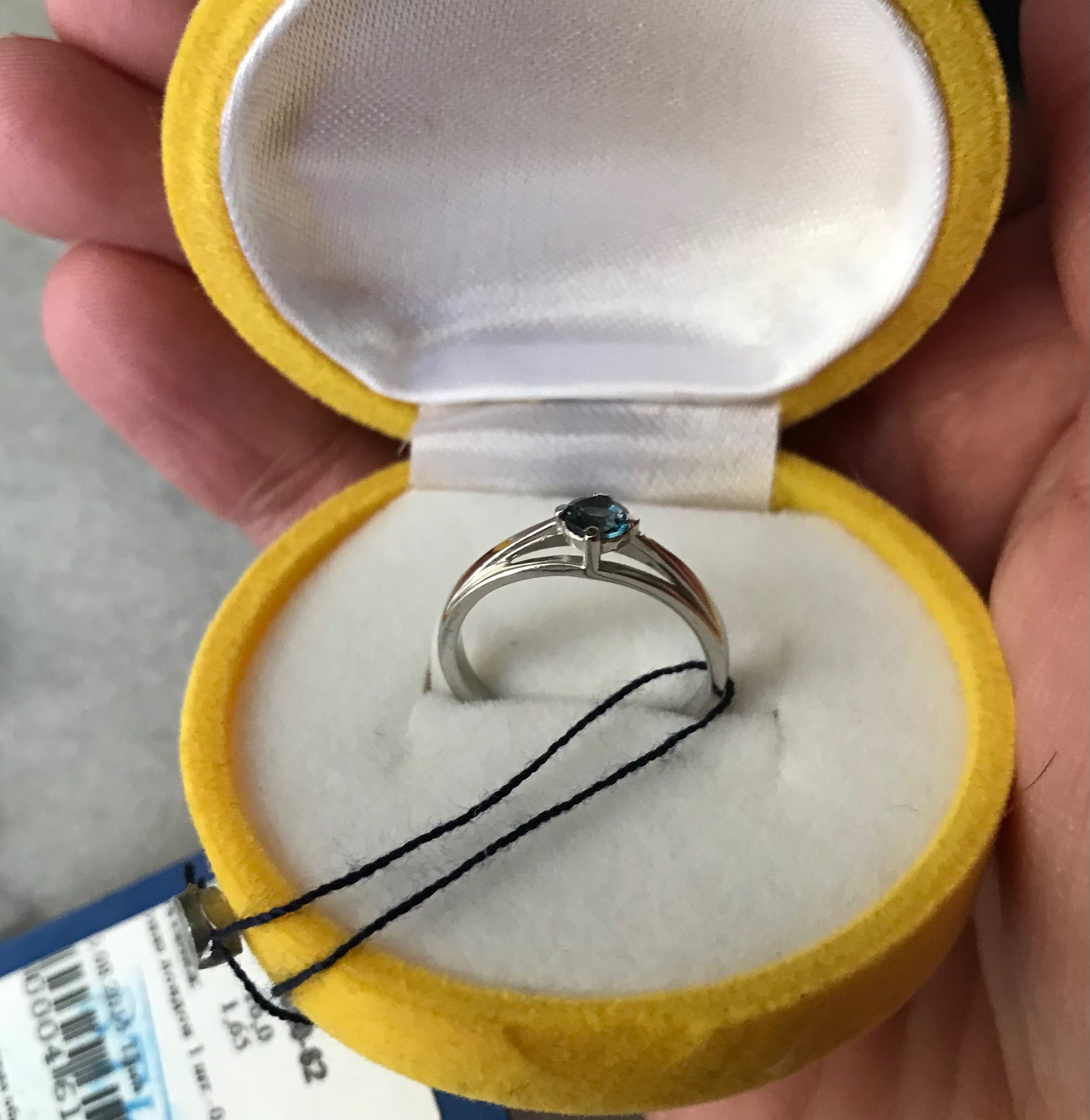 Серебряное кольцо с топазом (лондон)