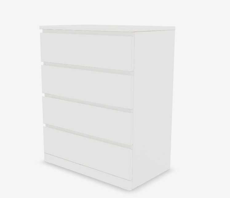 Komoda Malm IKEA Ikea 4 szuflady, biały, 80x100 cm