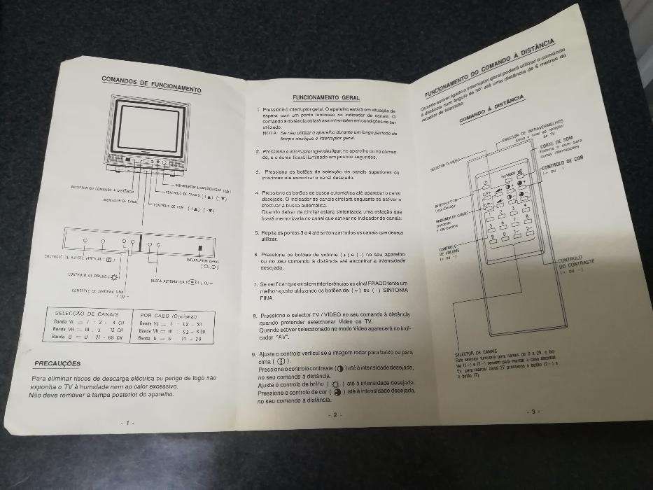 Manual de instruções televisor singer