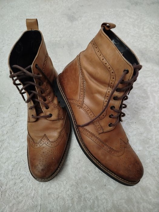 Base London skórzane botki męskie rozm.44