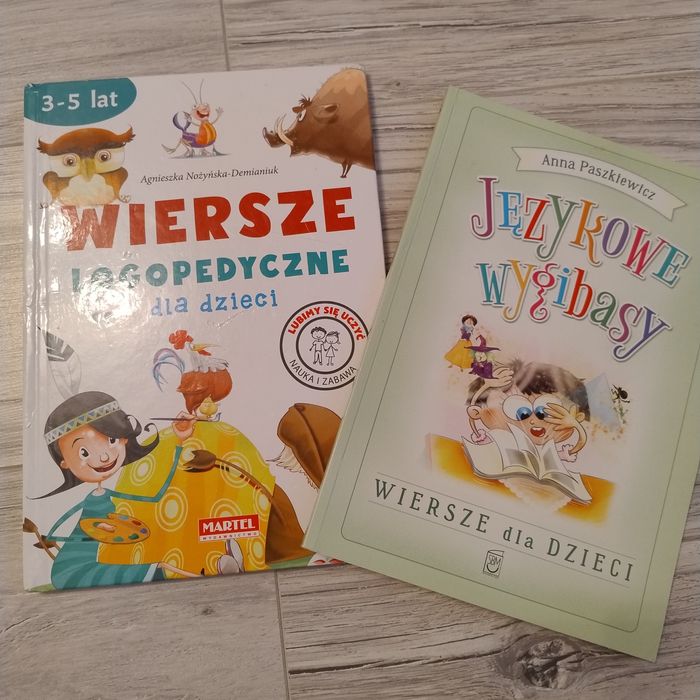 Dwie książki wiersze logopedyczne