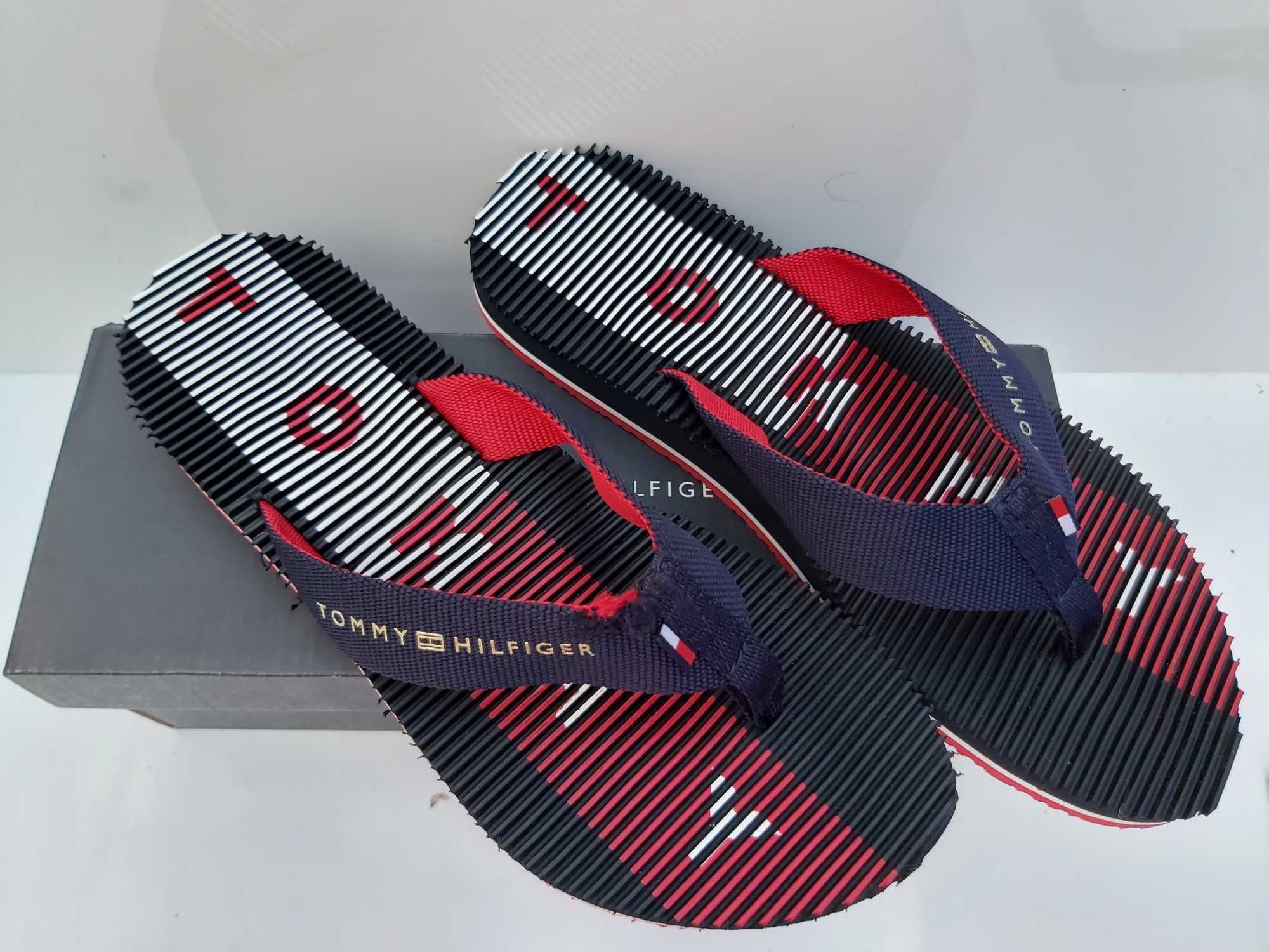 Klapki japonki TOMMY HILFIGER Granat czarne 39