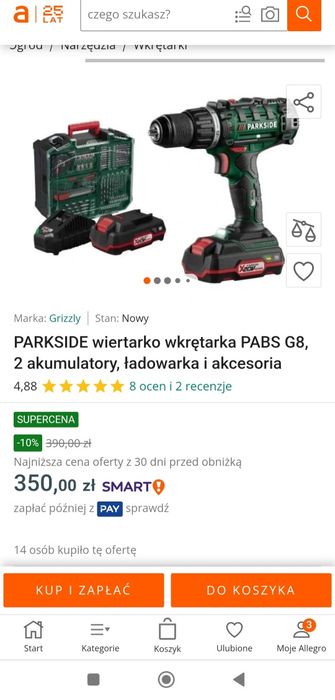 Parkside wiertarko wkrętarka akumulatory ładowarka i akcesoria