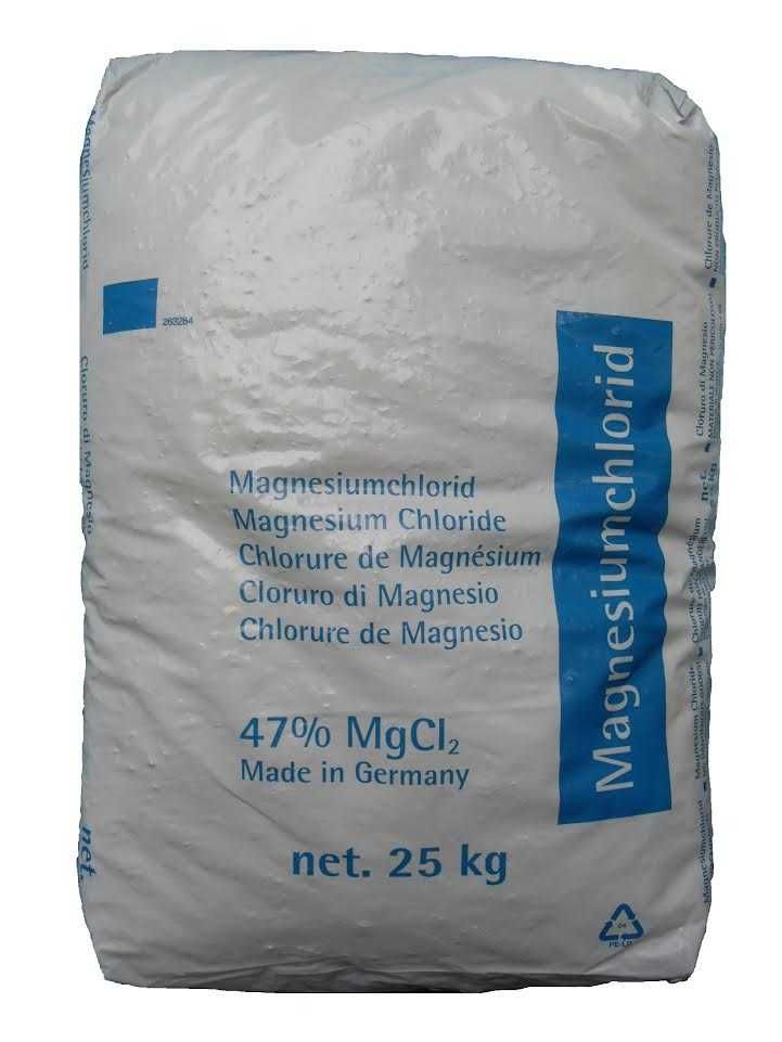 Chlorek magnezu worki 25 kg.