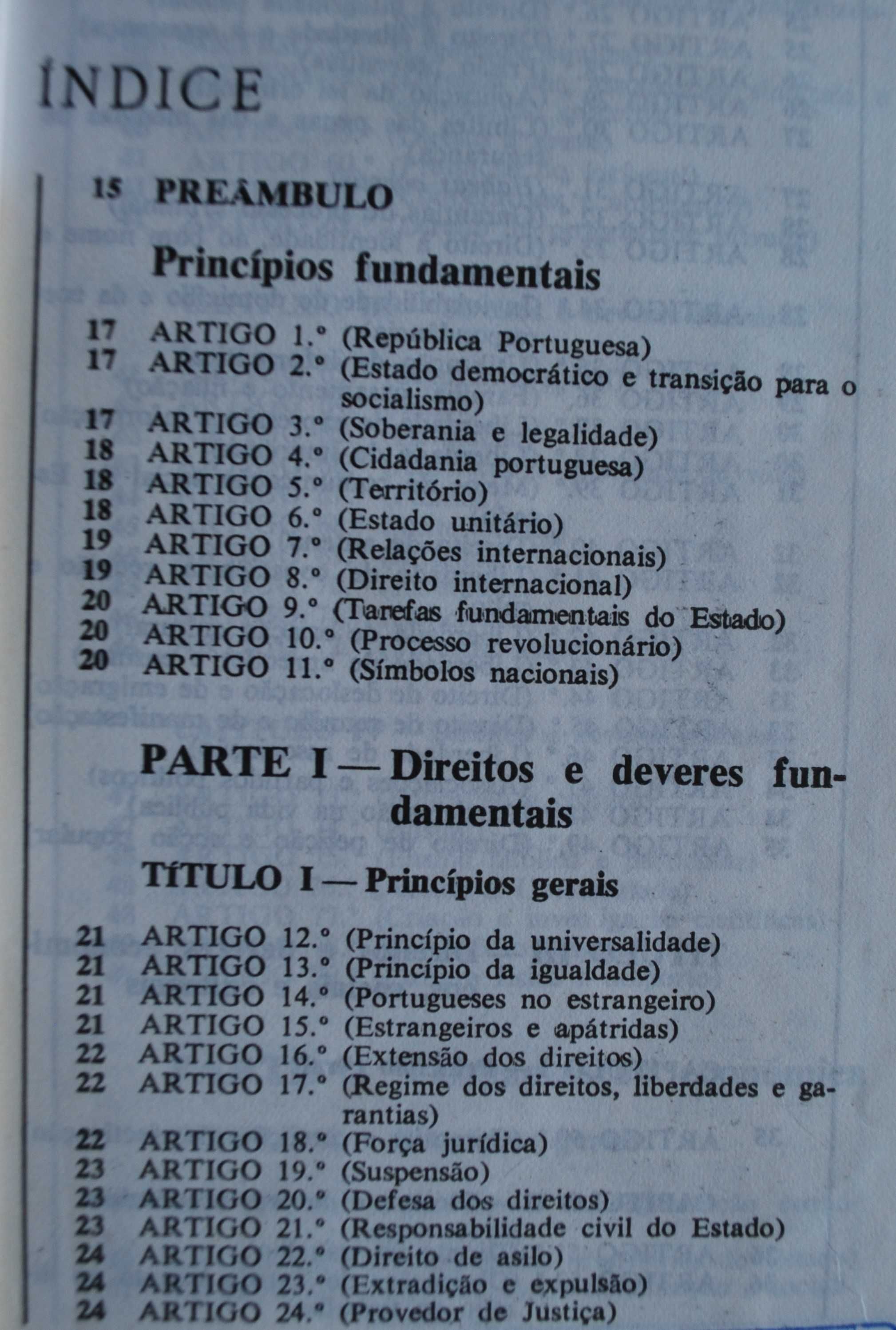 Constituição da Republica Portuguesa (1º Constituição Ano 1976)