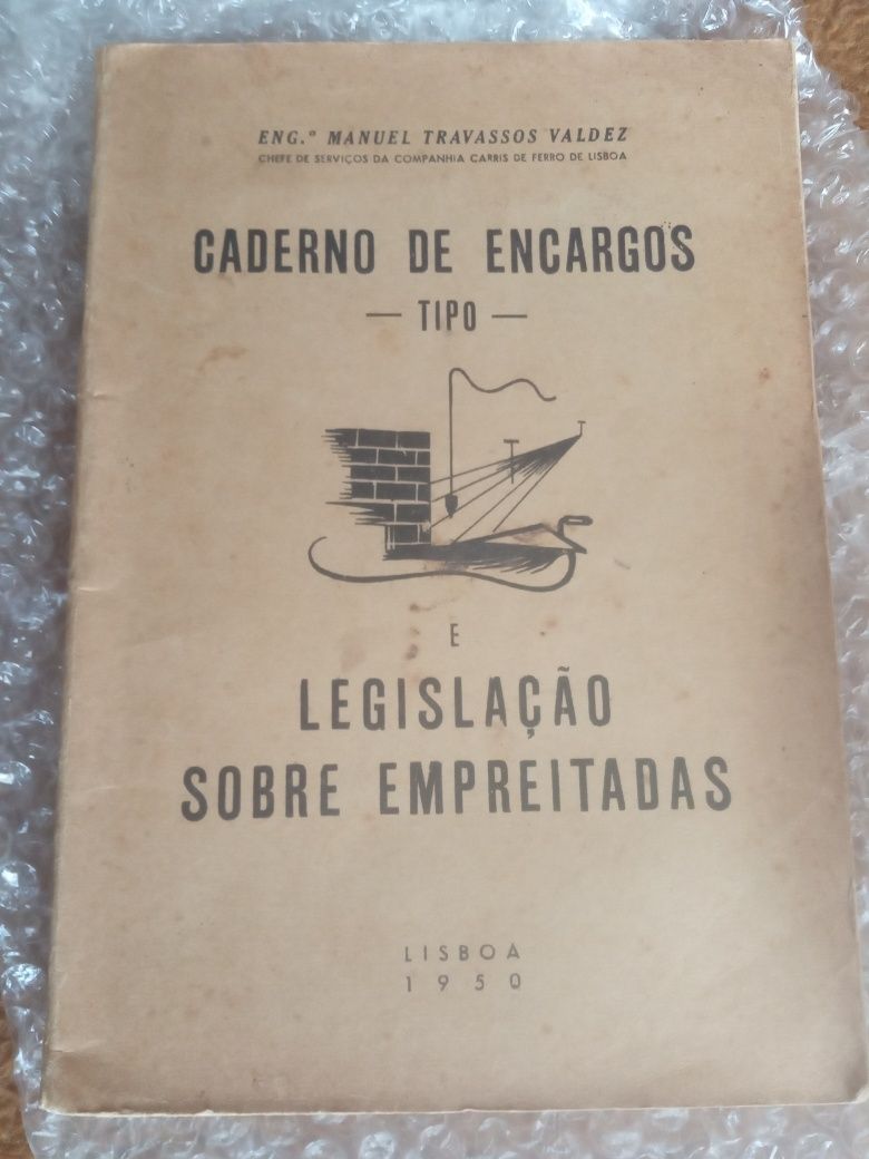 Caderno de encargos antigo 1950