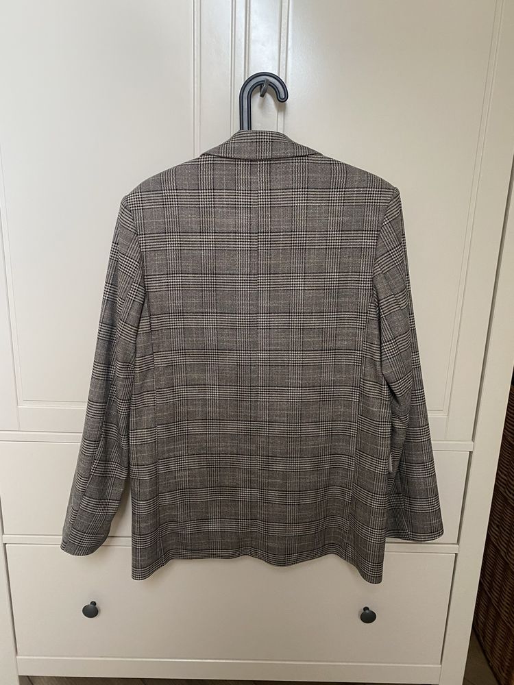 Marynarka w kratę oversize H&M rozmiar 34 XS