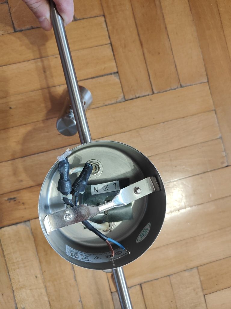 Lampa sufitowa srebrna
