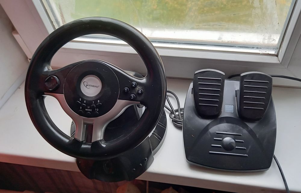 Ігровий руль Gembird STR-SHOCKFORCE ігровий для ПК.