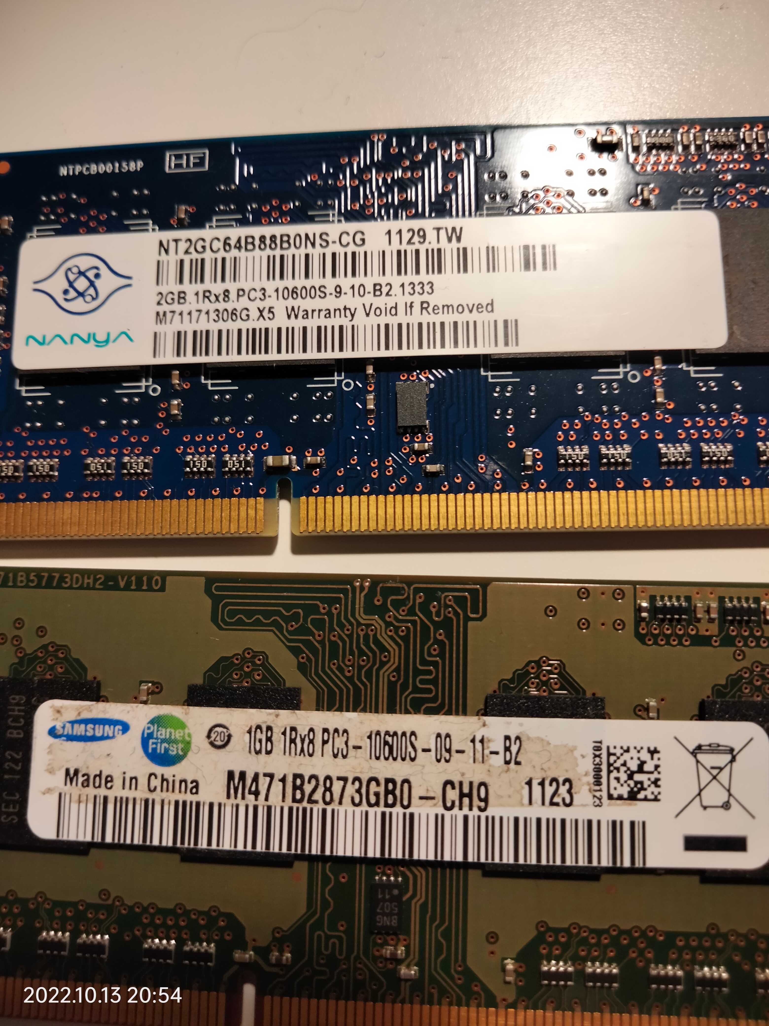 RAM DDR3 1333MHz 1,5v