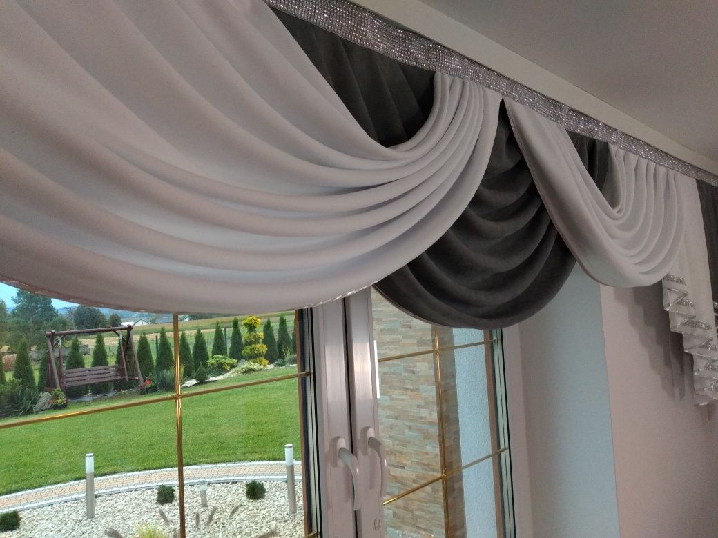 Firany DIAREN zaslony panele ekrany. Lambrekin Glamour 300 do 360cm