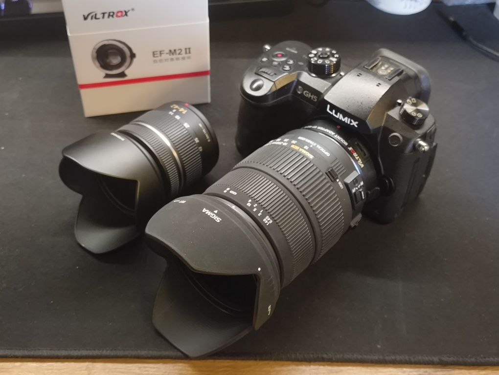 Obiektyw sigma 18-200 1:3.5-6.3 speedbooster viltrox af canon
