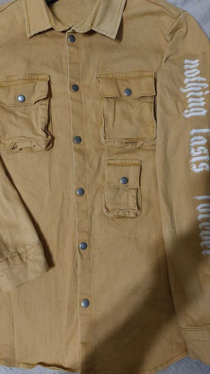 Плотна джинсова сорочка catch пісочного кольору