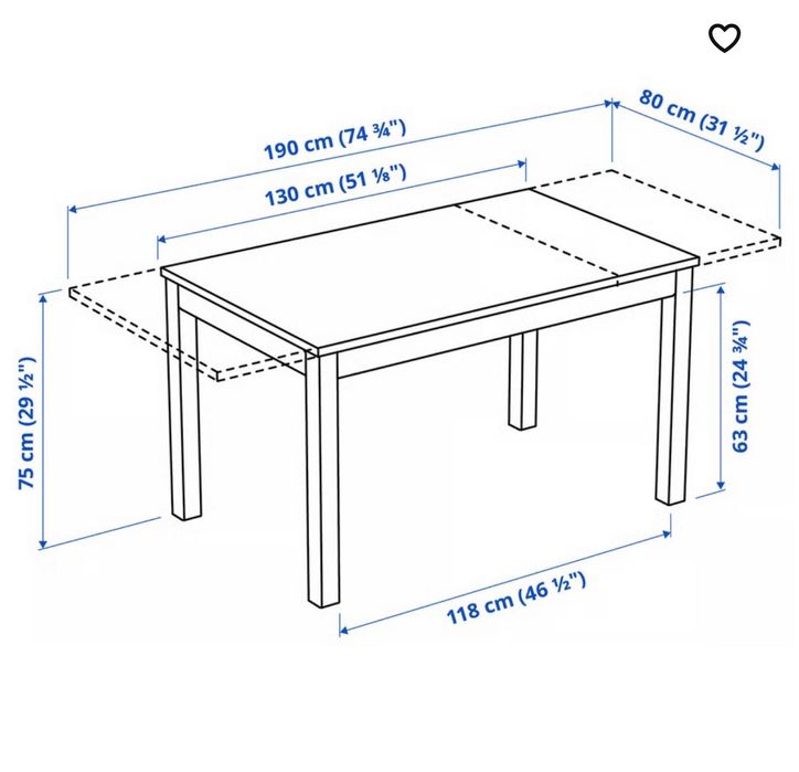 Mesa extensível IKEA + 4 cadeiras
