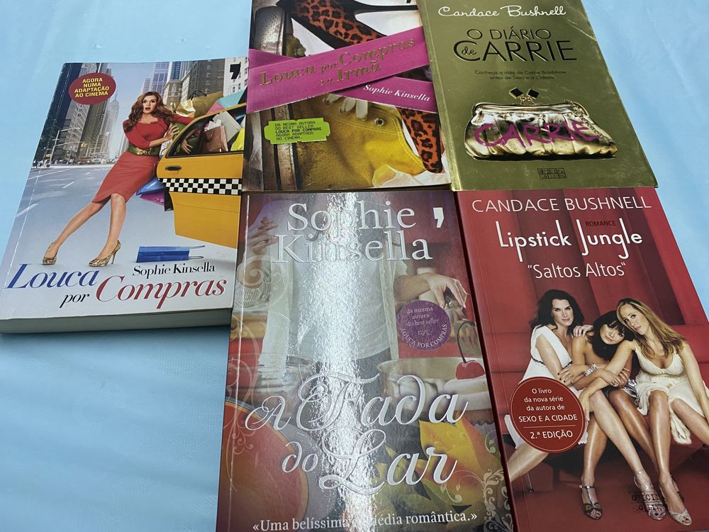 5 livros 2 de Candace Bushnell 3 de Sophie Linsella