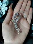 Srebrna Nausznica Cyrkonie Elegancka Boho Gothic Fantasy Fairy Cosplay