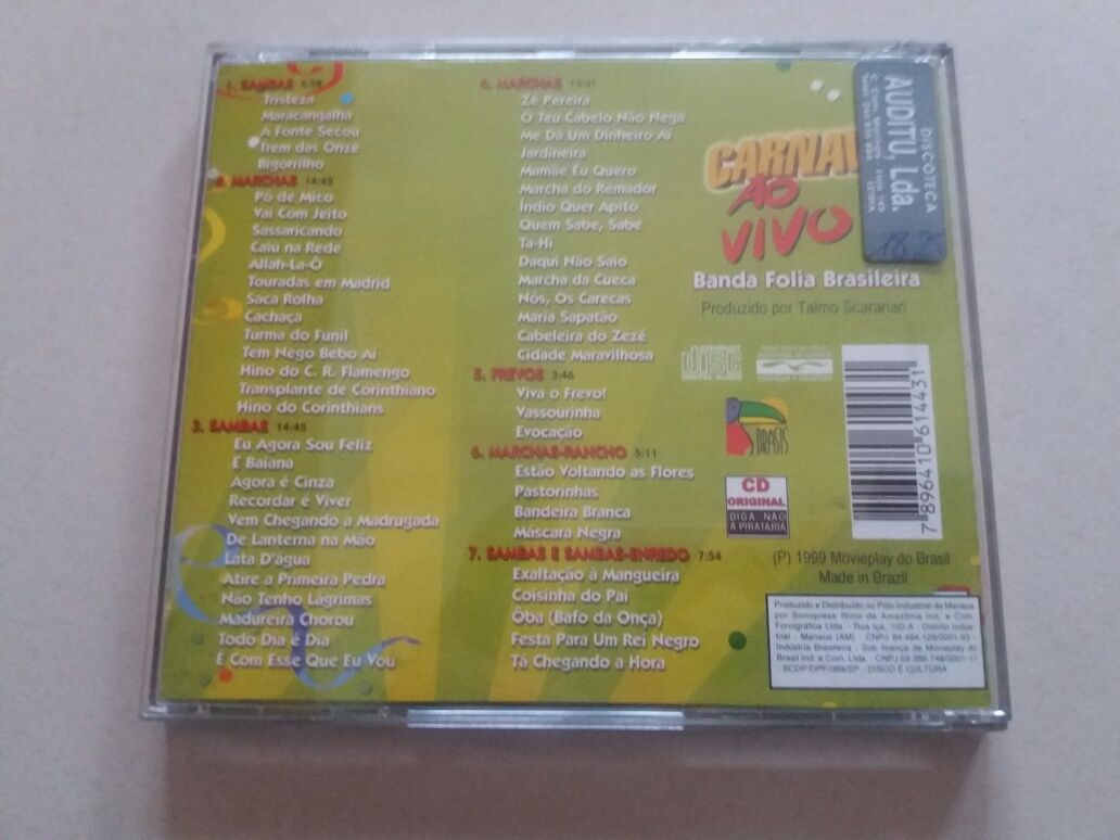 CD Carnaval ao Vivo - 56 Músicas - Os Maiores Sucessos