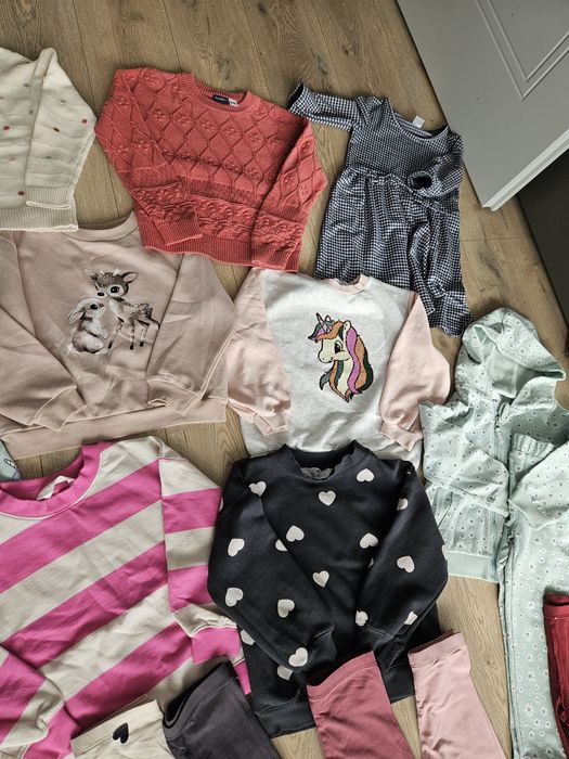 Paka ubrań dla dziewczynki jesień/zima 110/116 H&M
