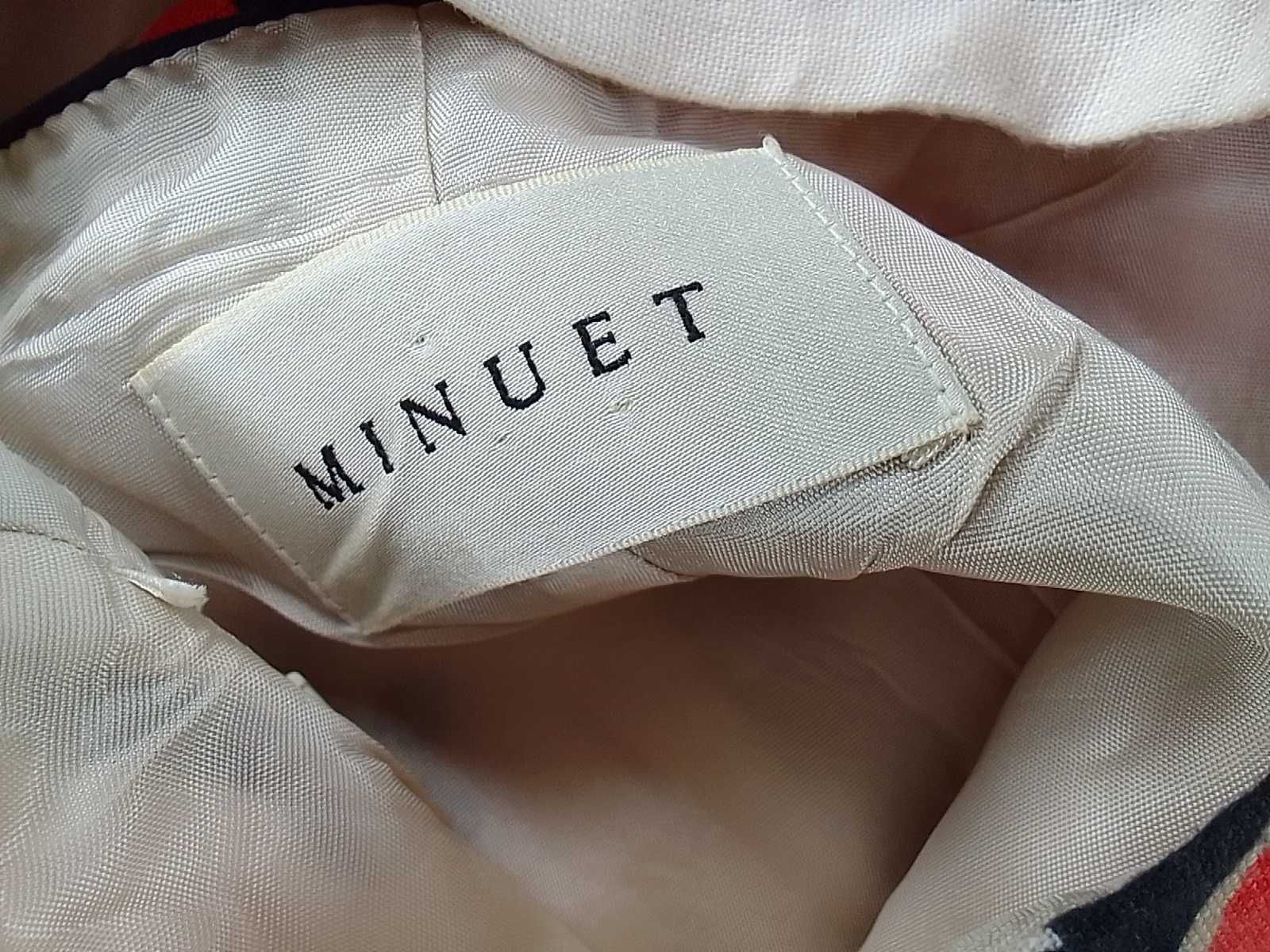 Minuet lniana sukienka 100% len puro lino vintage 40 L jak nowa