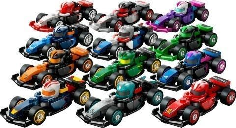 Zestaw 4 Sztuk Lego Minifigures Kolekcjonerskie Bolidy F1 71049