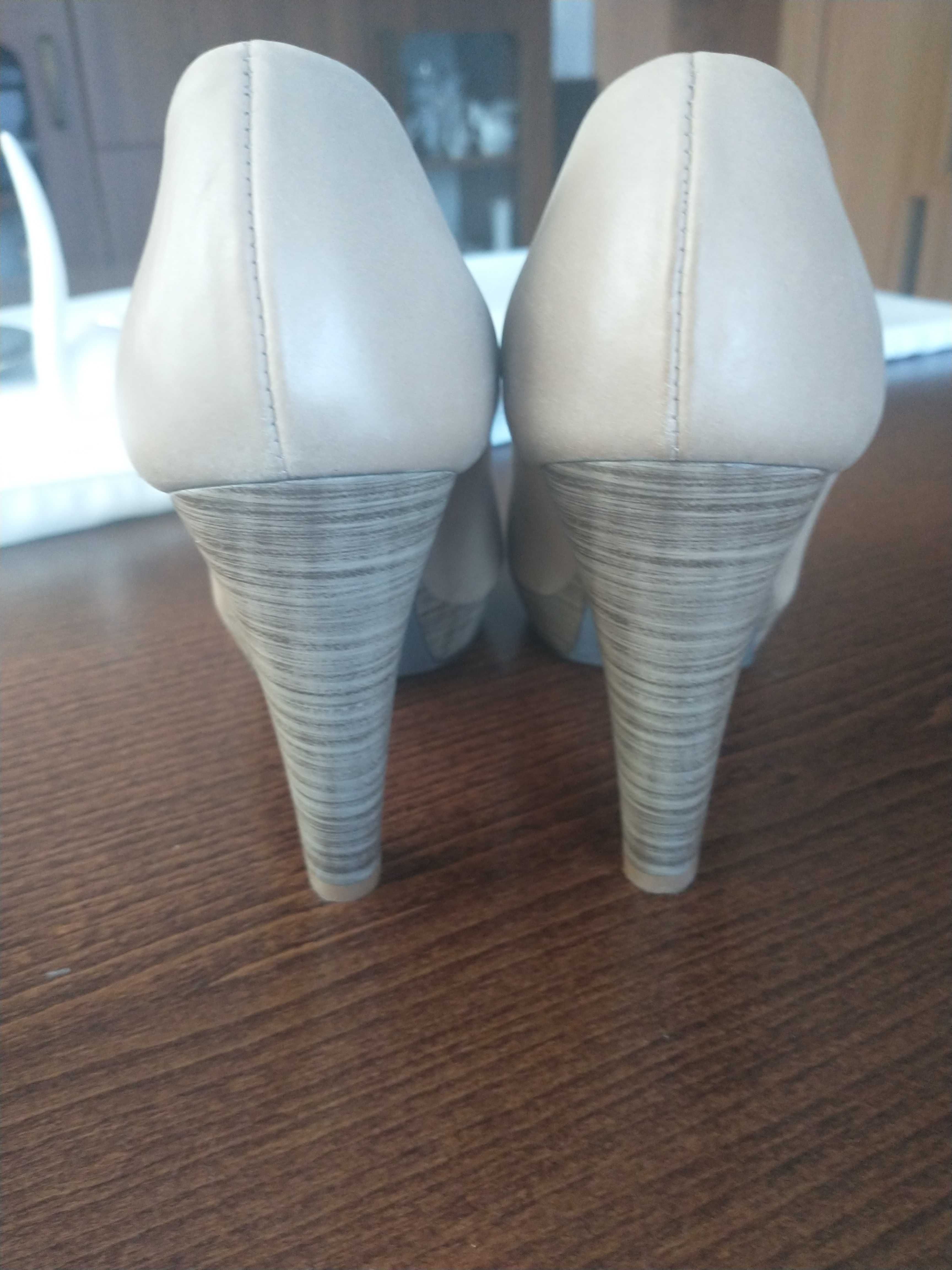 Skórzane buty damskie r. 38