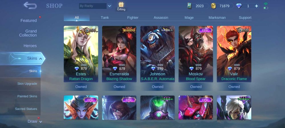 Аккаунт Mobile Legends