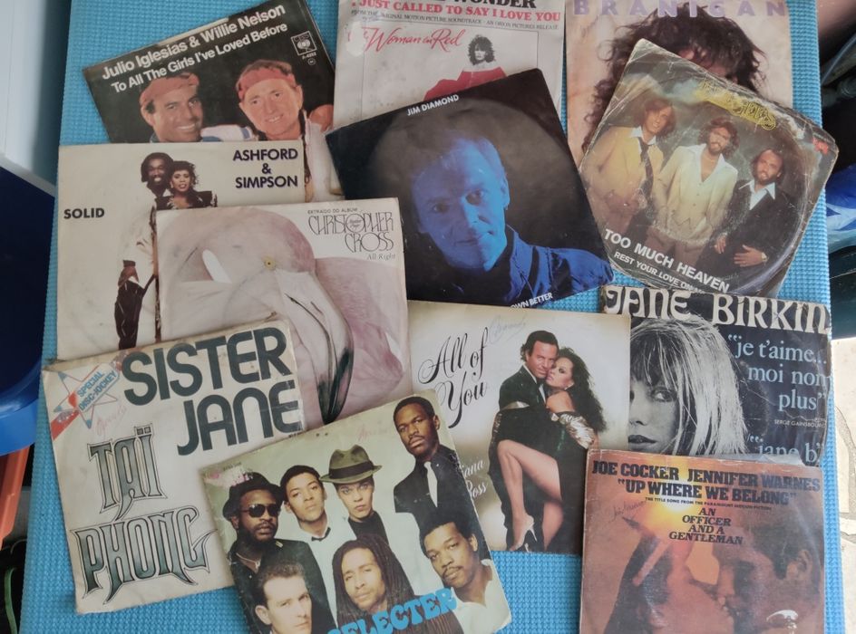 Vários discos de vinil