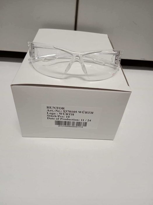 Okulary ochronne WURTH bezbarwne - 10 sztuk