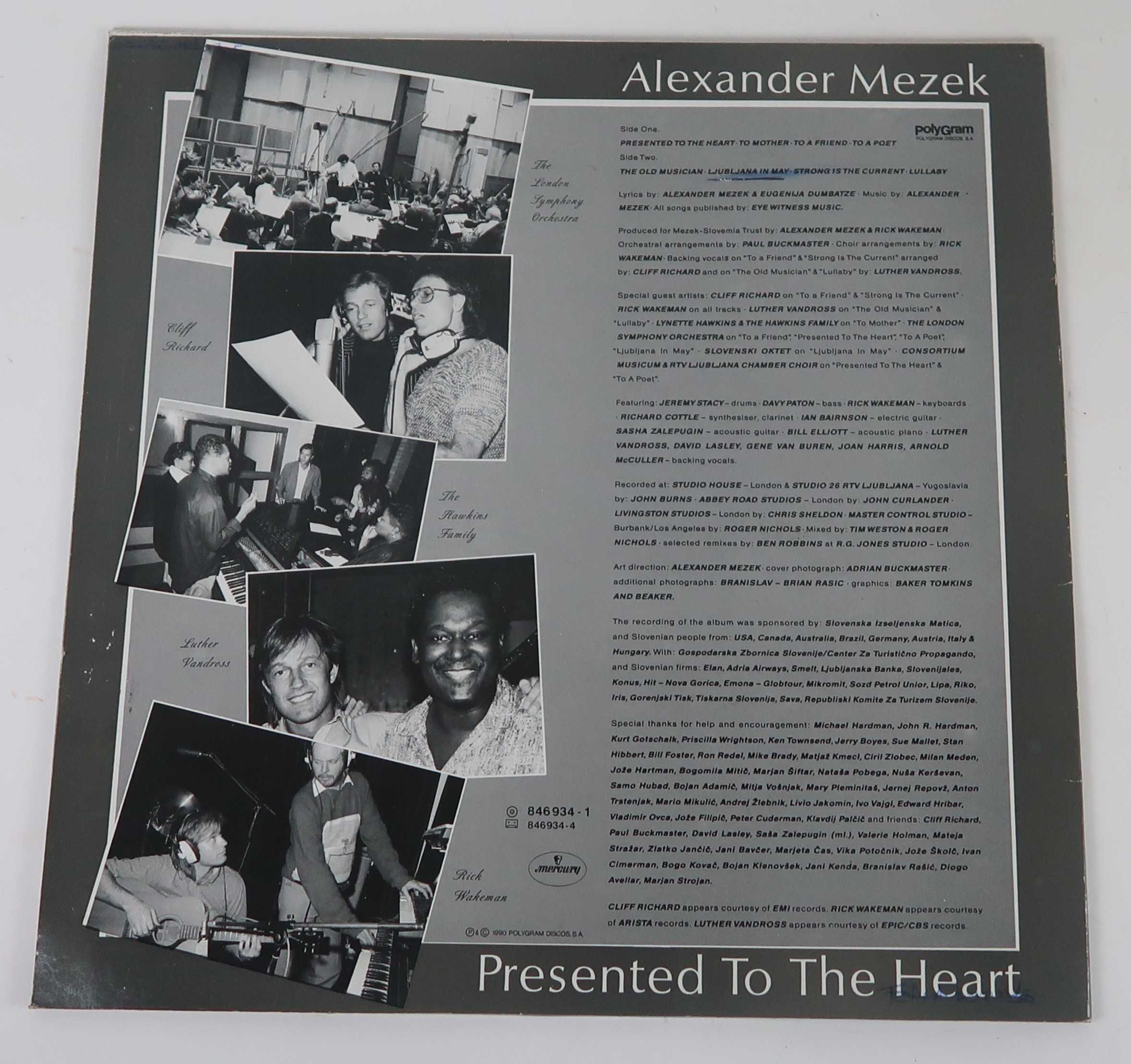 Disco Vinil Aleksander Mežek ‎– Presented To The Heart