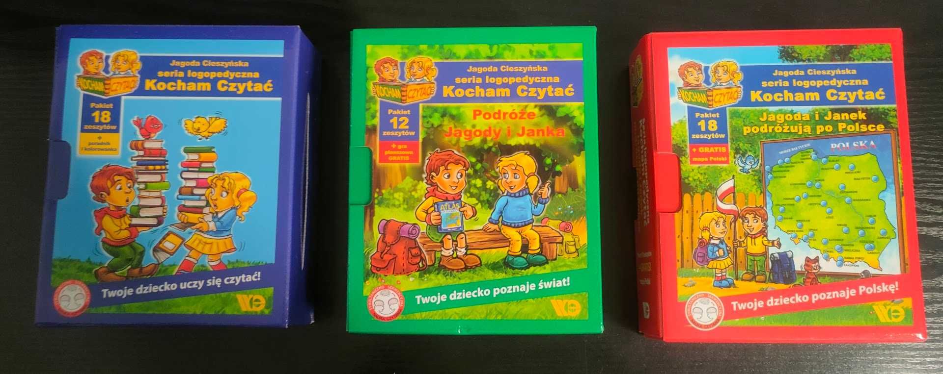 "Kocham czytać" trzy pakiety NOWE