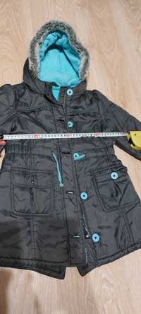 Куртка сіра парка курточка фліс на 5,6,7 років