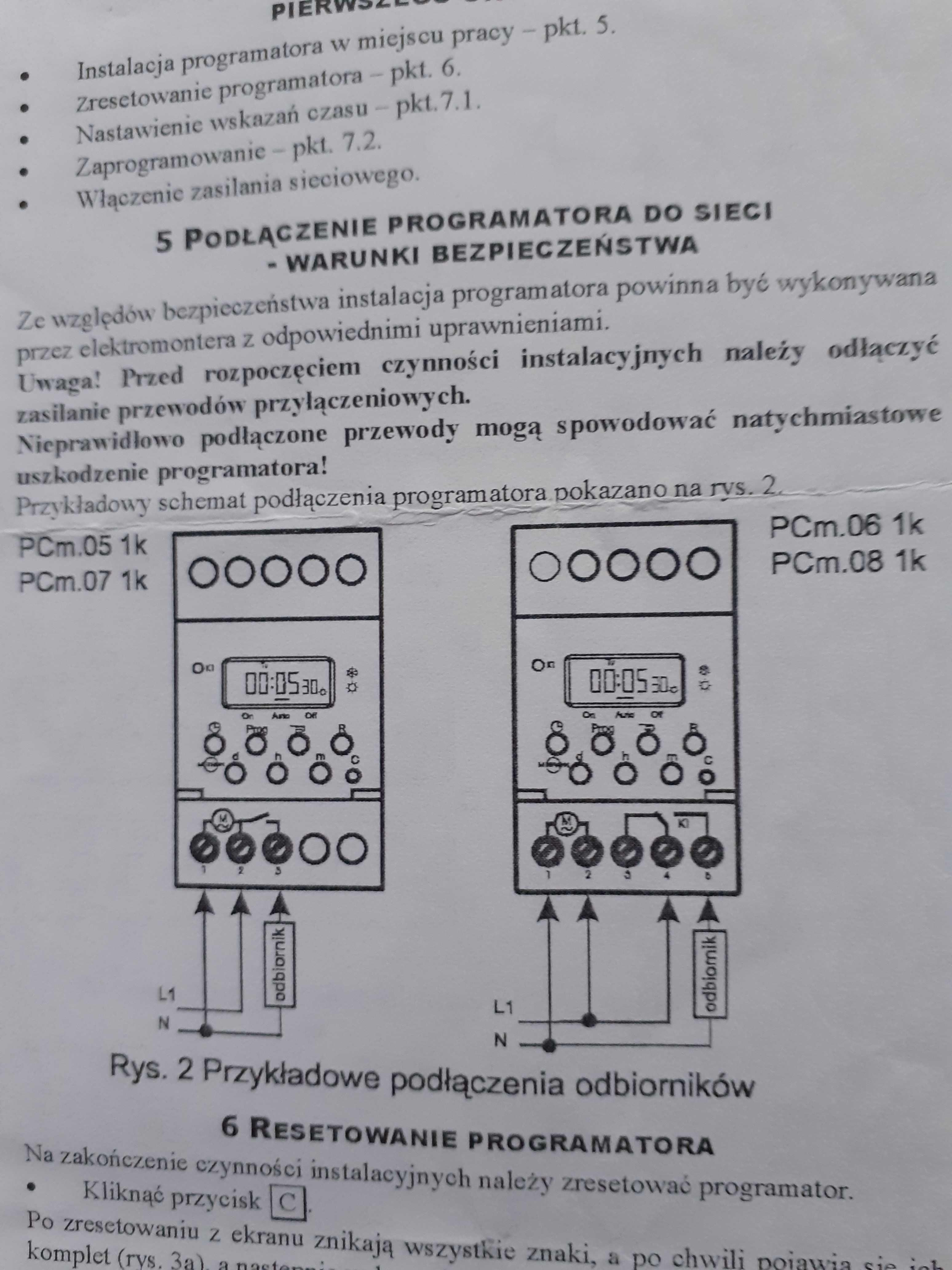 Programator cyfrowy PCm03 1k 230, LX U05 230V