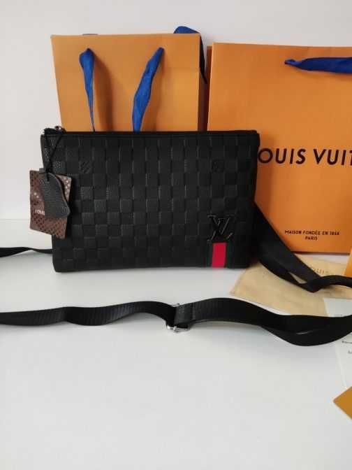 Louis Vuitton DAMSKA MĘSKA Torebka, Torba – kopertówka, skóra  8355