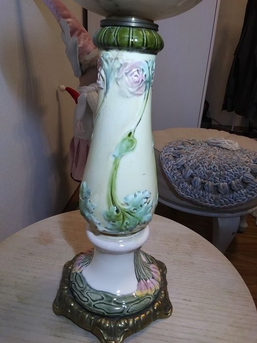 Lampa Naftowa stara majolika