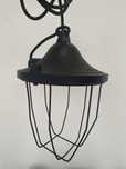 Czarna lampa wisząca loft loftowa PRL przemyslowa skandynawski styl
