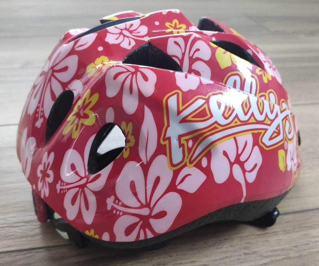 kask kellys 52-56 rowerowy/hulajnoga dla dziewczyki