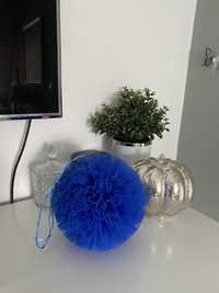 Ozdoba kula tiulowa niebieska ręcznie robiona handmade