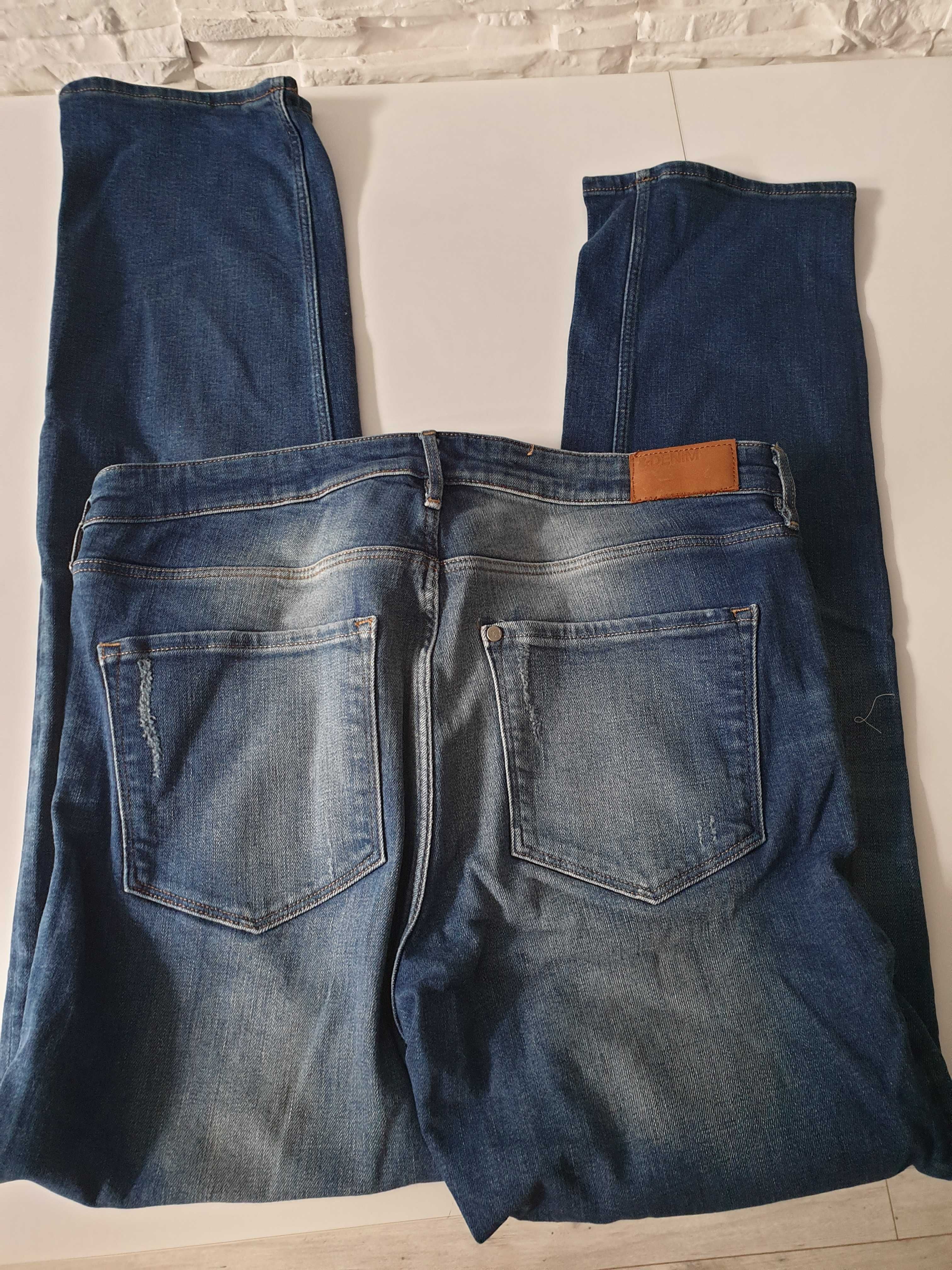 Jeans H&M przetarcia 34/32,XL,XXL j.nowe