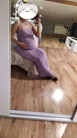 Nowa długa maxi sukienka marszczona ciążowa boohoo 42 xl
