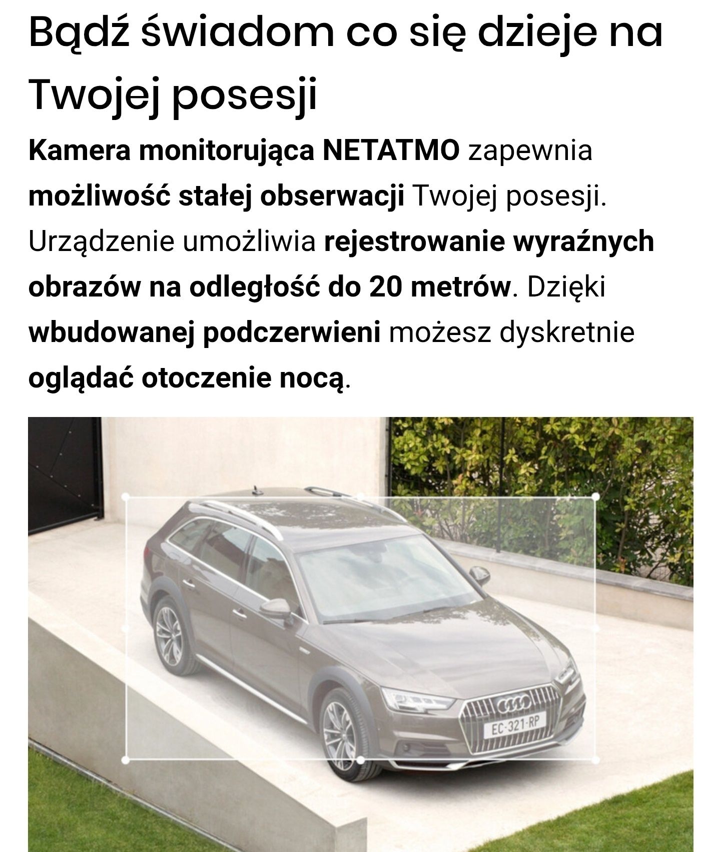 Kamera monitorującą Netatmo