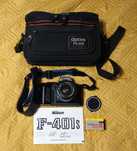 Nikon F401S aparat analogowy obiektyw makro 28-70mm f3.5-4.5 zestaw