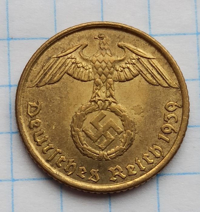 Монета 5 рейхспфеннигов, 1939 год 'А' Берлин