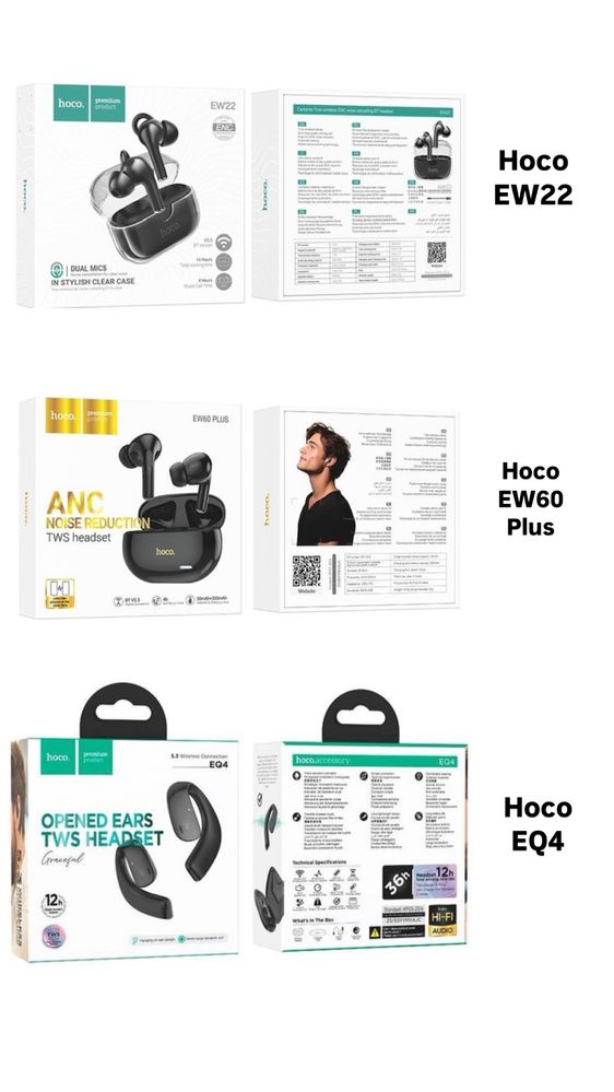 Беспроводные Bluetooth наушники Hoco,Borofone,XO,Usams,Baseus,Xiaomi